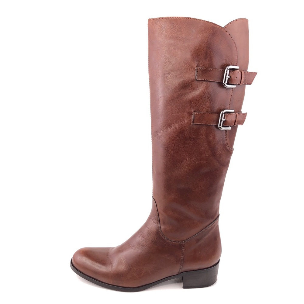 Jildor Brown Leather Tall Riding Boots 7.5N